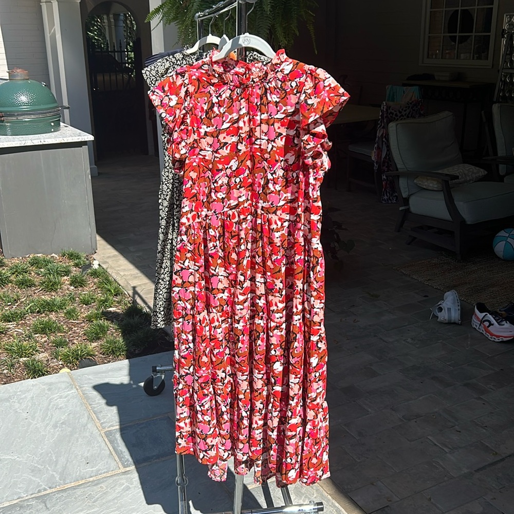 PINCH dress. Super Cute. Never worn. High low hem. Size L. Pockets.